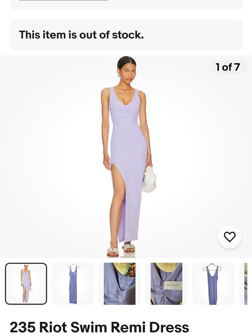 Riot Swim Lavender Side-Slit Maxi Dress! Adorable!